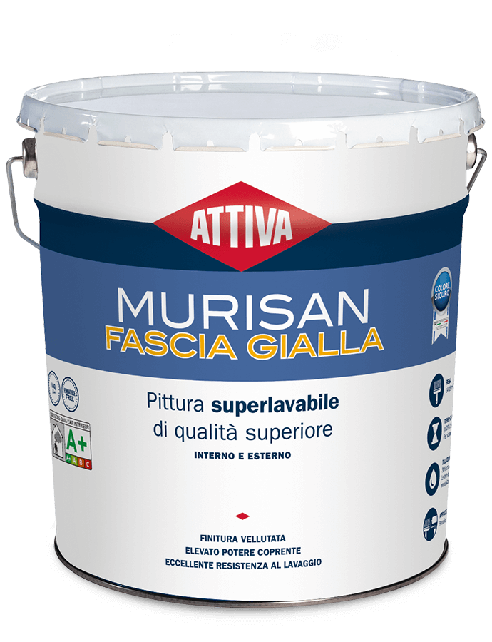 MURISAN FASCIA GIALLA SUPERLAVABILE PITTURA PER INTERNI-Colorpoint Paint Shop