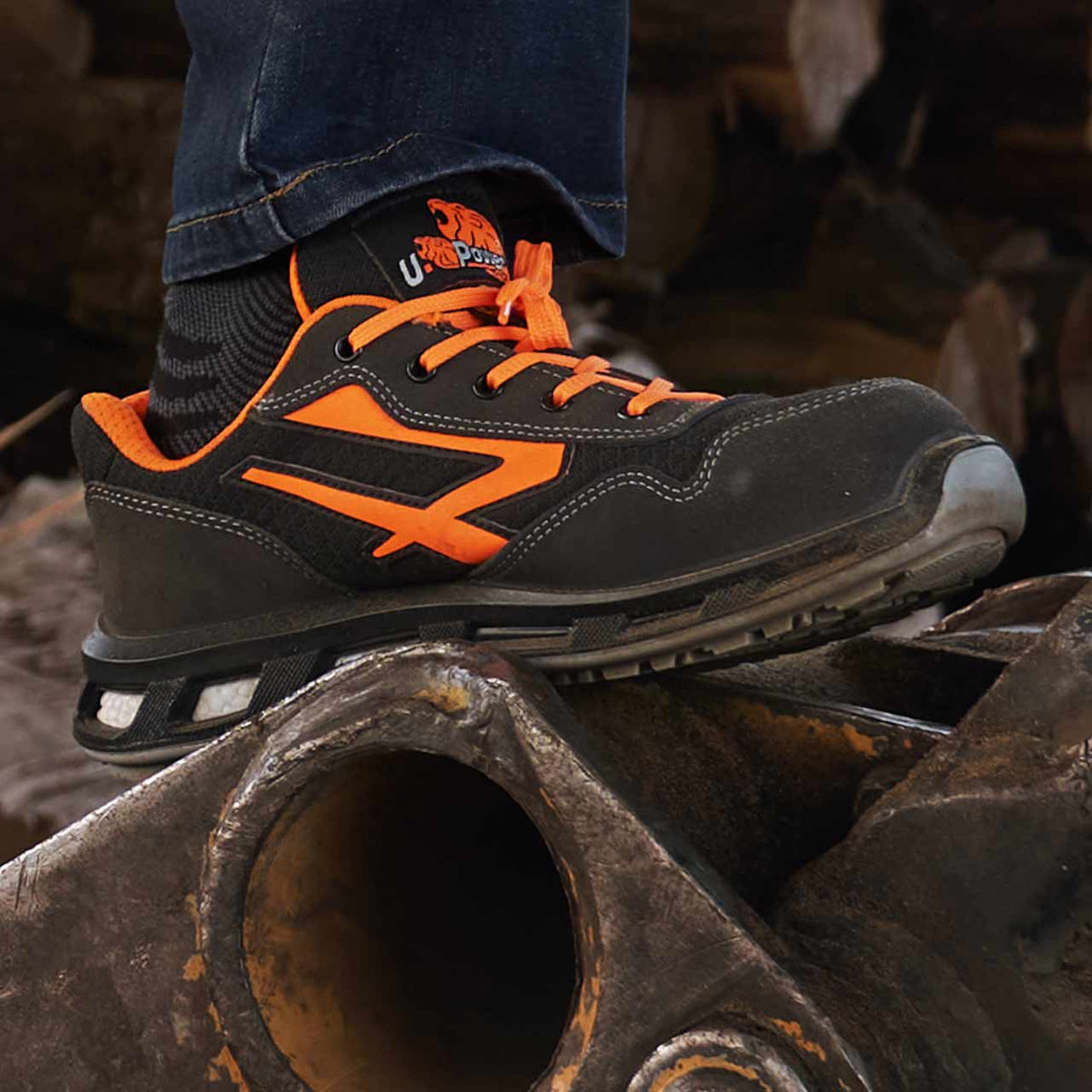 U POWER ORANGE SCARPE ANTINFORTUNISTICHE BASSE RED LION TORINO-Colorpoint paint shop